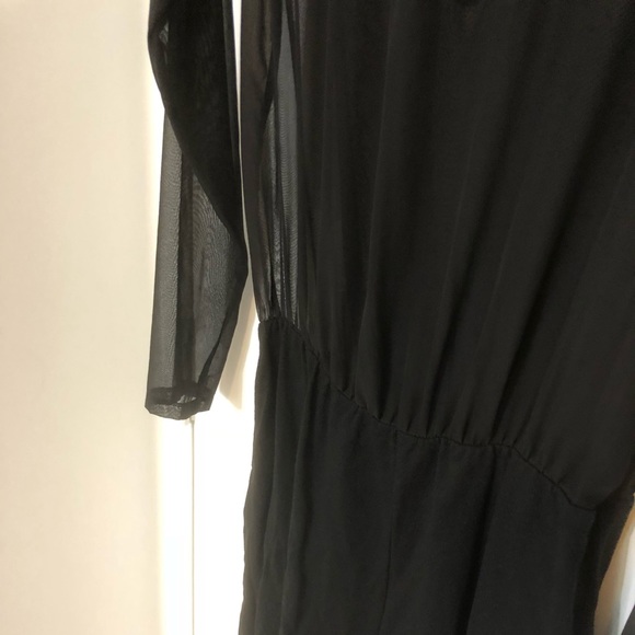 Mixed fabric jumpsuit - Picture 4 of 5